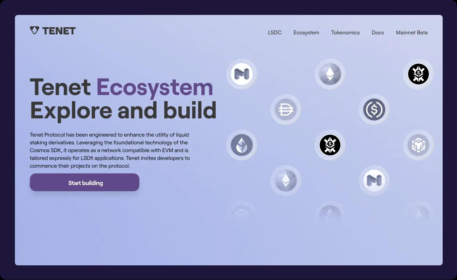 Tenet display screen shot